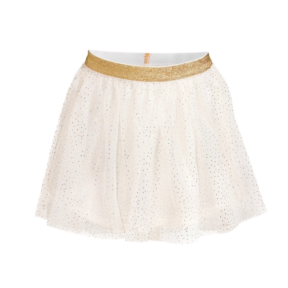Holiday Time Toddler Girl Tutu Gold and Ivory Skirt - NWT Size 3T